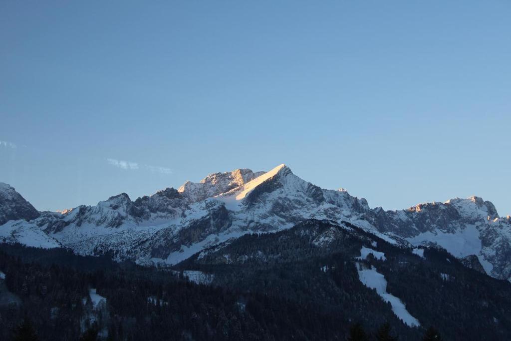 Pfeiffer Alm Am Sonnenhang Mit Blick Auf Die Zugspitze 가르미슈파르텐키르헨 외부 사진